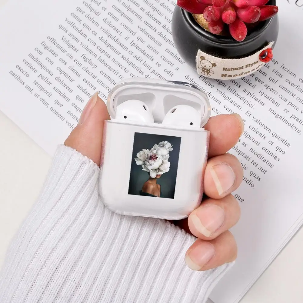 Чехол для Apple Airpods с цветочным рисунком мягкий силиконовый чехол 2 1 аксессуары