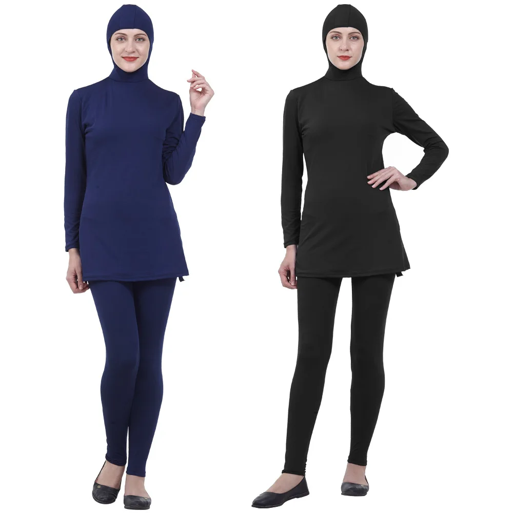 2019 мусульманское скромные Плавание костюмы размера плюс Для женщин Burkinis пляжная