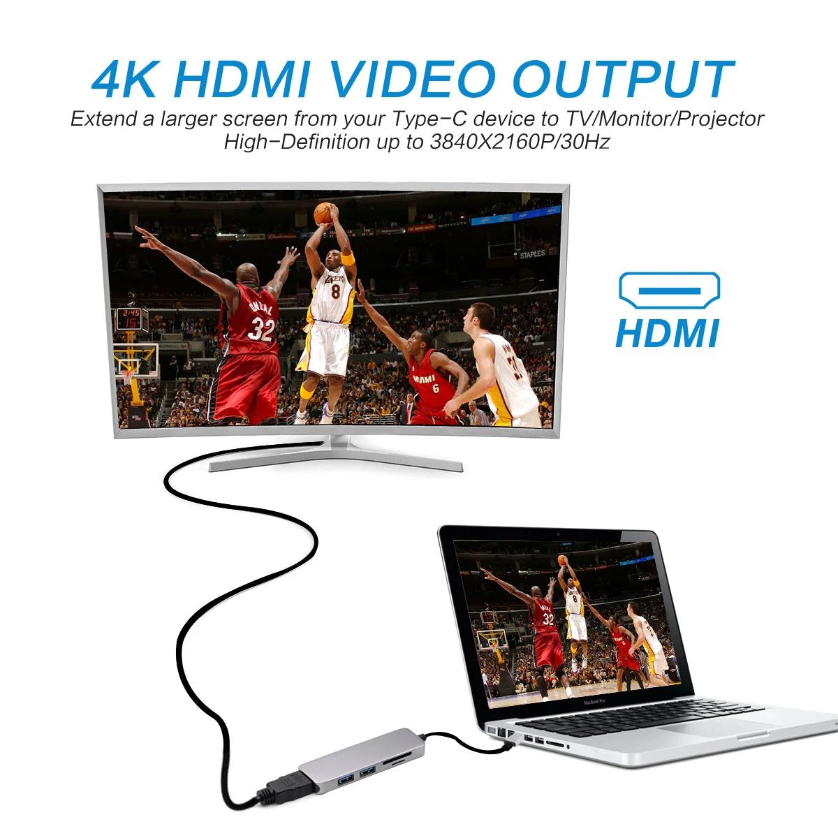 5 в 1 USB C док-станция для ноутбука USB 3,0 HDMI PD Fealushon для MacBook samsung Galaxy S9/S8/S8+ type C док-станция usb-хаб