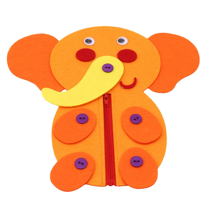 Ручная кнопка на молнии для обучения детского сада ручное переплетение ткань