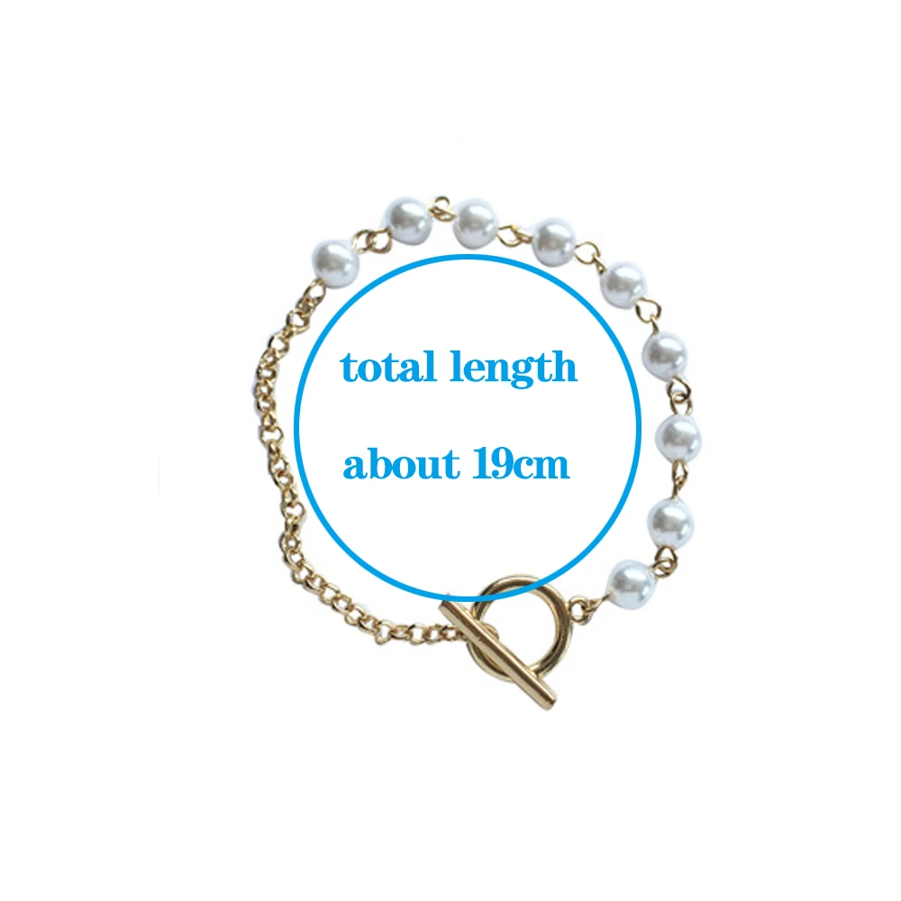 Модные корейские ювелирные изделия искусственный жемчуг застежка OT Браслет