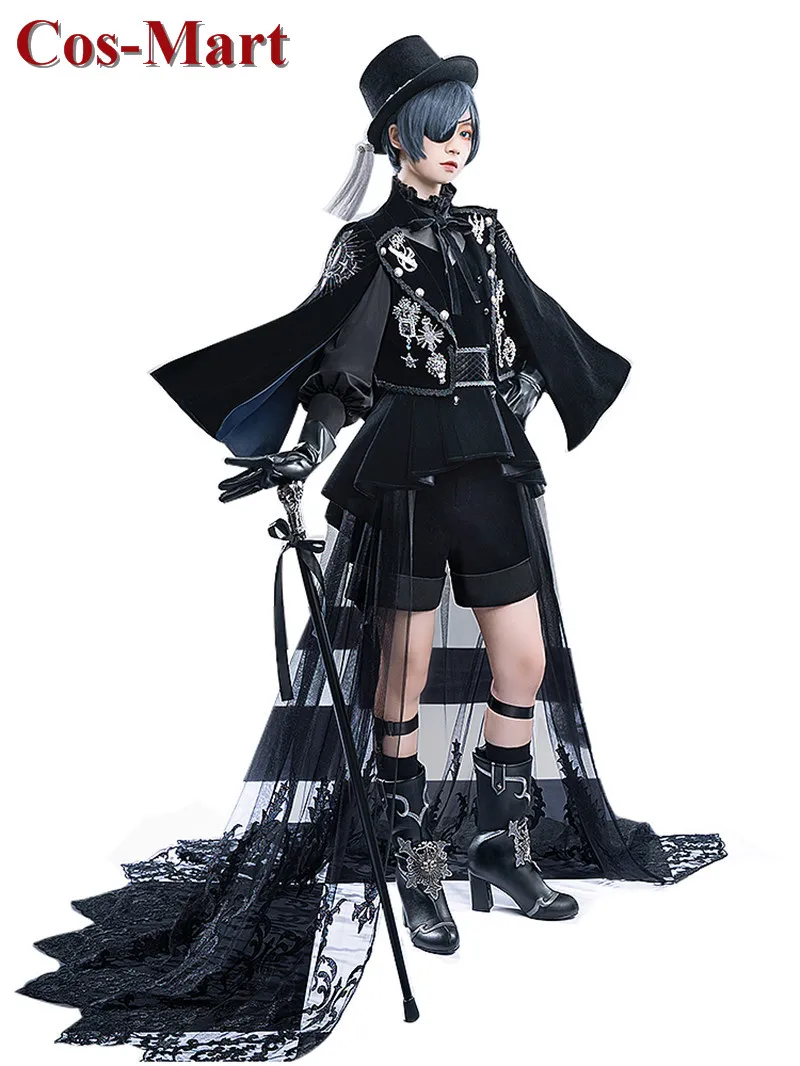 Cos-Mart аниме Черный дворецкий Сиэль Фантомхайв косплей костюм 15-летие