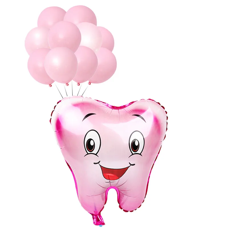 Гелиевые шары с зубами 1 комплект для дня рождения детского праздника украшение