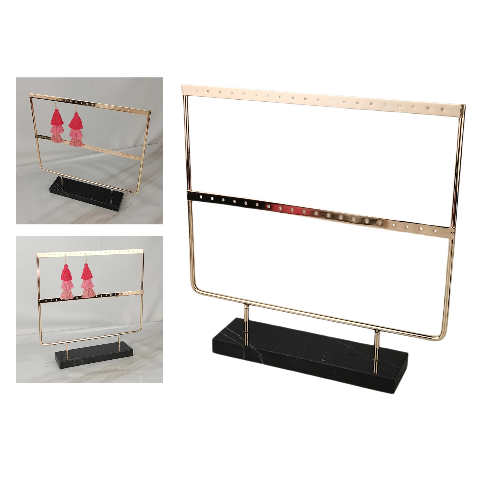

Marble Base Jewelry Holder Multi-tier Earring Display Stand Free Standing