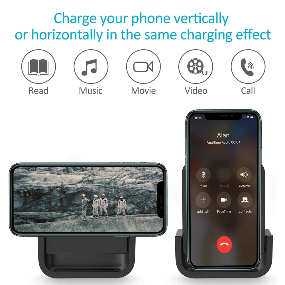 wireless charger wireless charging stand cordless charger qi certified 15w compatible with iphone 1212 pro mobile phone charger free global shipping