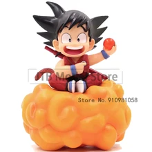 Dragon Ball Son Goku Statue Action Anime Figure Model 17cm Somersault Cloud Sitting Posture Gift Doll Desktop Collection Figma