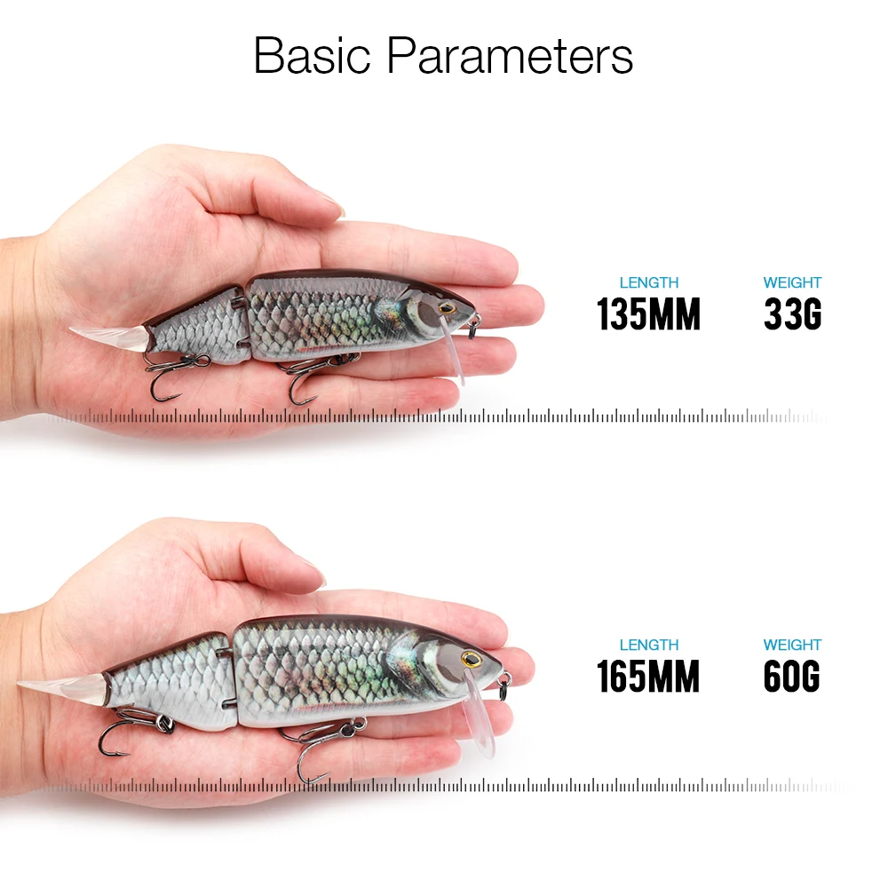Тройник плавающие воблеры для щуки 135 мм/165 мм твердая большая приманка