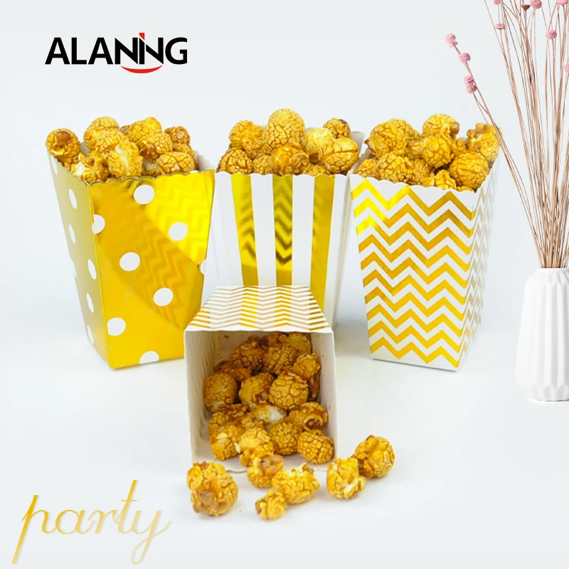 Коробка для попкорна из розового золота 12 шт. коробка вечеринки в честь Дня