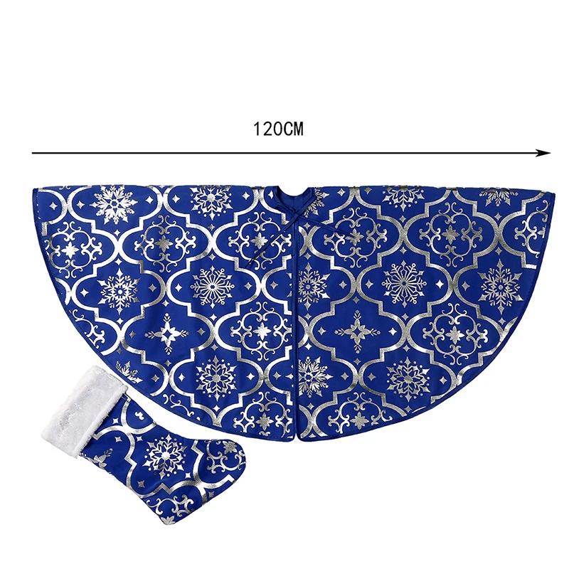 

Newly Christmas Tree Skirts Snowflake Elk Ornaments for Home Holiday Party Decor for Christmas Decorations Holiday TE88