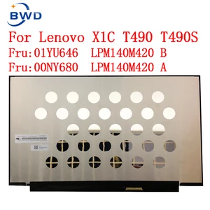 for thinkpad x1 carbon 20171819 t490 s wqhd 2560x1440 lcd screen dolby display 40pin lpm140m420 b140qan02 0 00ny679 01yu646 free global shipping