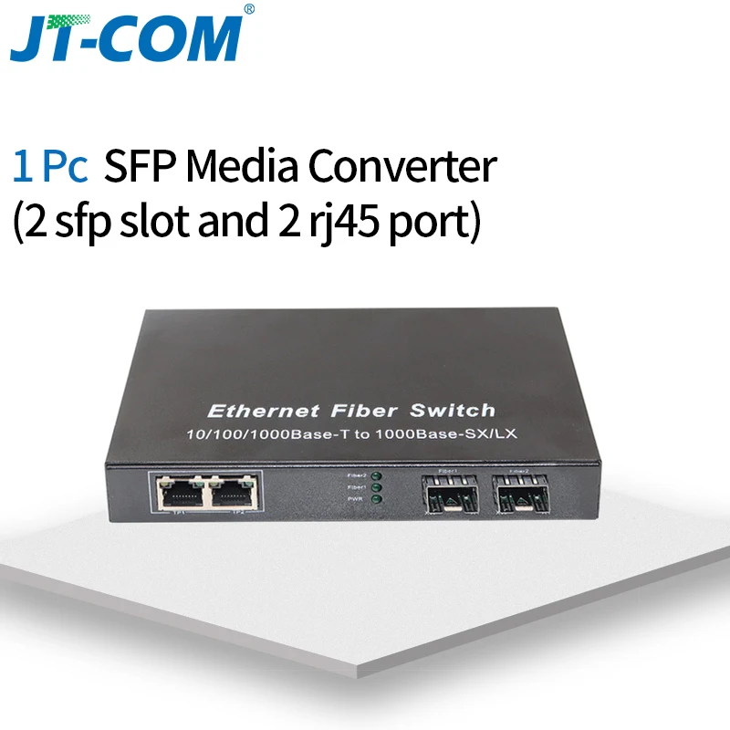 10-портовый гигабитный коммутатор SFP Медиаконвертер 1000M 2 оптоволоконных порта SFP и 2/4/8 сетевых портов RJ45 Волоконно-оптические коммутаторы SFP включают оптоволоконные модули SFP - Цвет: 2G2E