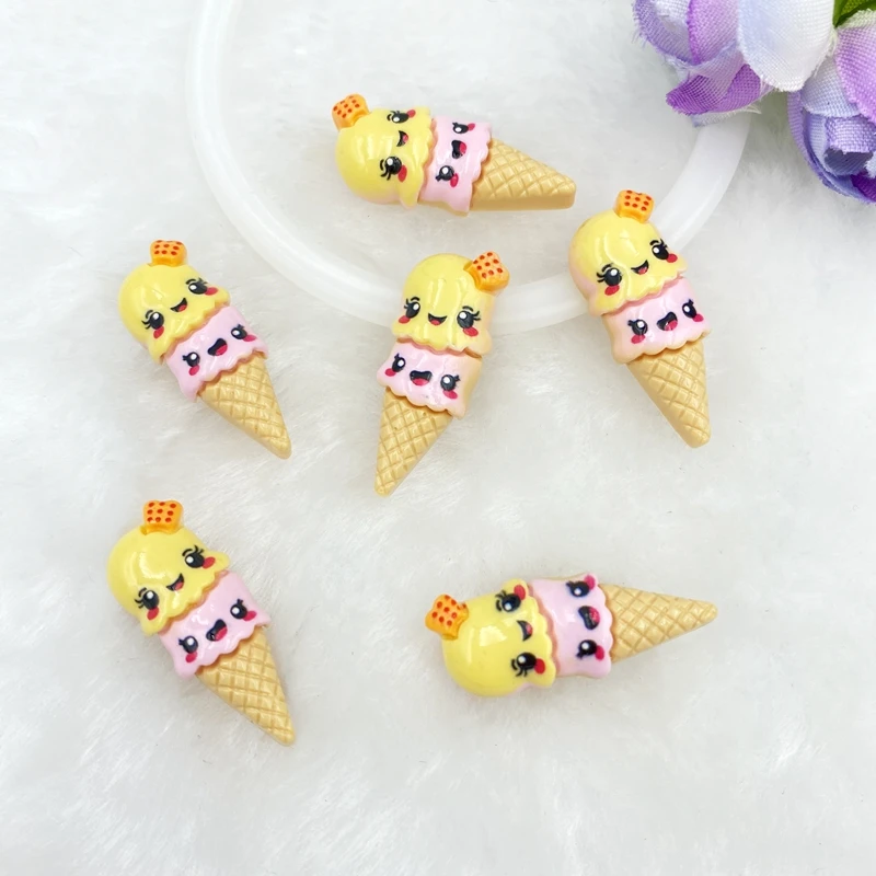 10 шт./лот новые миниатюрные прекрасные кабошоны из смолы с плоской задней