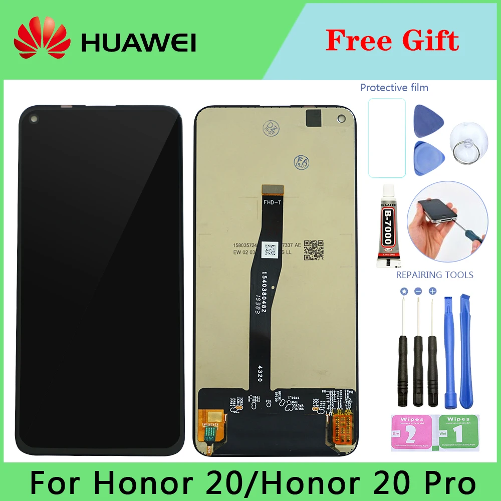 Оригинальный ЖК дисплей для HUAWEI Honor 20 с сенсорным экраном и рамкой huawei Pro запасные