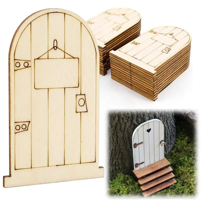 Хит XD-набор из 25 деревянных сказочных дверей эльфа с лазерной огранкой