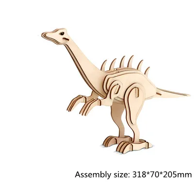 

Dinosaur puzzle 3D three-dimensional wooden boy girl toy diy hand-assembled model assembling building blocks