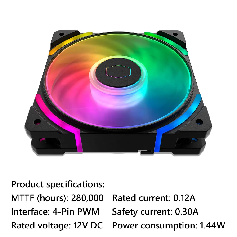

SF120M CPU Cooler 12cm ARGB 12V 4-Pin PWM Quiet Temperature Control Cooling Fans Motherboard PC Computer Case Chassis Heatsink