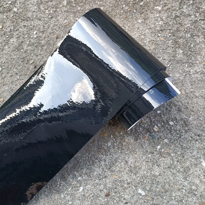 Матовая Глянцевая черная виниловая оберточная пленка шириной 10 см рулон