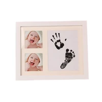 28x23x2cm hand and foot print modeling clay hand foot diy baby photo frame slime clay souvenir newborn baby plasticine baby gift