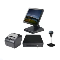commercial epos system high quality touch screen 15pos all in one for restaurants pos terminal