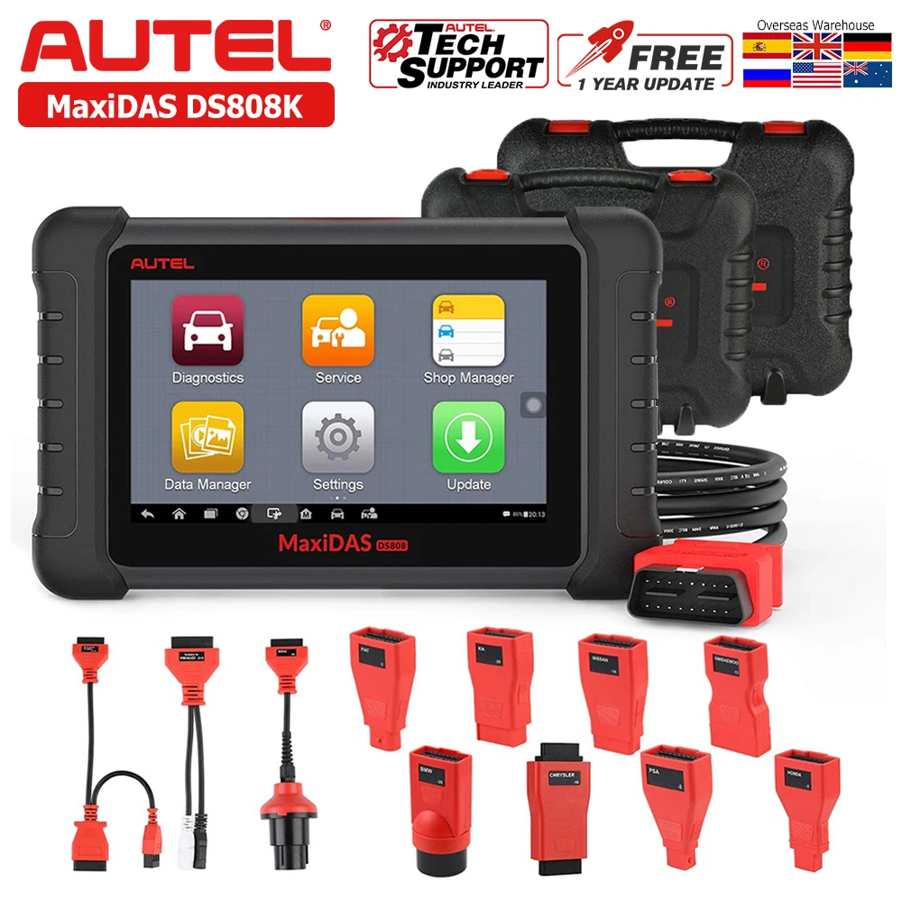 

Autel MaxiDAS DS808K Automotive Diagnostic Scanner with OE-Level All Systems ABS SRS EPB BMS Oil Reset Car Repair Scan Tools