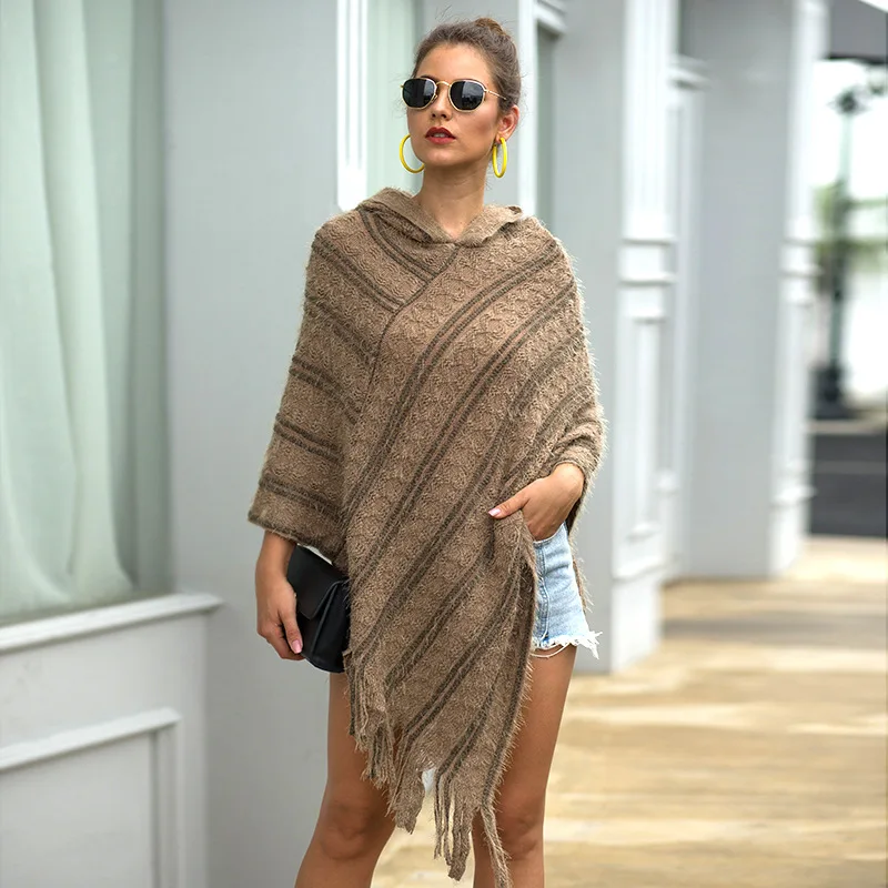 Рождественский свитер накидка с капюшоном зимняя одежда для женщин размера плюс