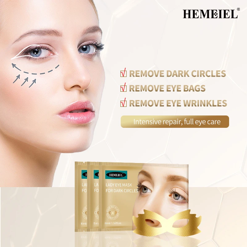 

Маска для глаз HEMEIEL Lady с поворотом на 360 °, против черных морщин, удаление мешков под глазами, косметический продукт, увлажняющие патчи для гл...