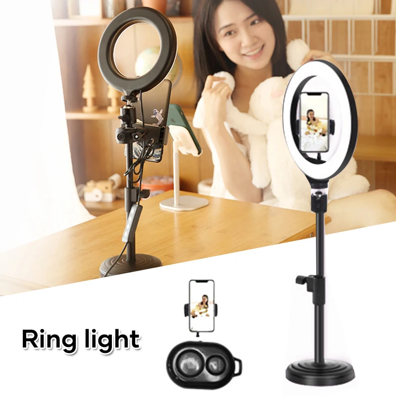 hot sale ring light with tripodround stand cell phone remote camera holder for live stream photography makeup youtube free global shipping