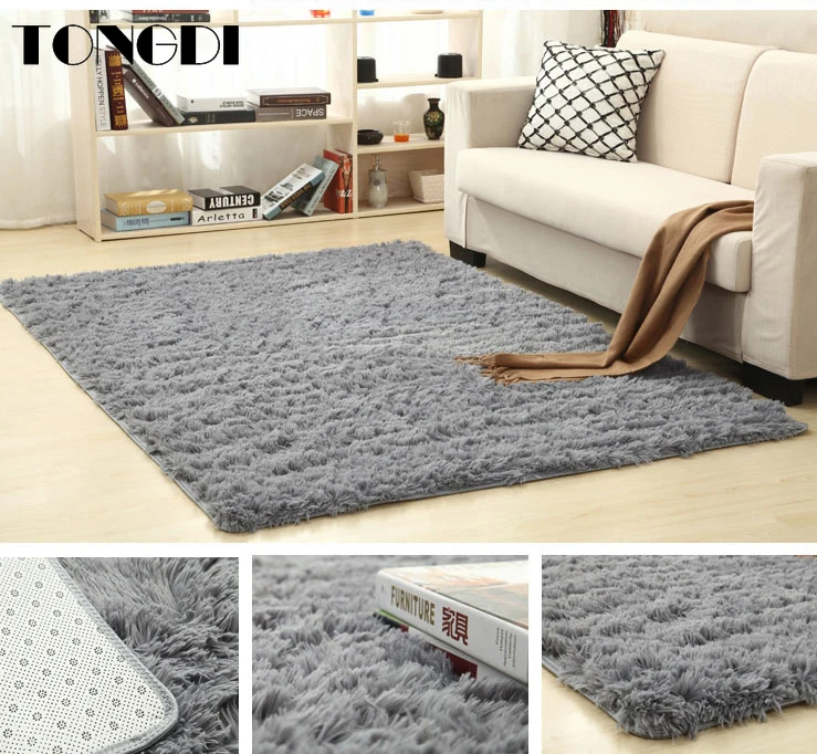 

TONGDI Carpet Mat Soft Elegant Shaggy Nursery Woolly Suede Plush Anti-slip Rug Luxury Decor For Home Bedroom Parlour Living Room
