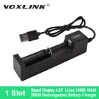 Умное зарядное устройство VOXLINK, USB, 1 слот, 18650, 26650, 18350, 25500, 21700, 14500, 4,2 в, зарядное устройство для литий-ионных аккумуляторов