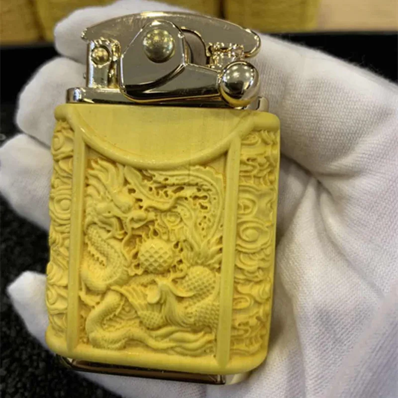 

Rocker lighter wood carving gift encendedor Cigarettes lighters smoking lighters for cigar cakmak isqueiro eletrico oil lighter