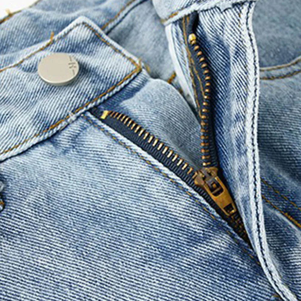 

2020 Korean Version of The Simple High Waist Straight Slim Jeans Women's Clothing Retro Casual Nine-point Denim Ladies Trousers