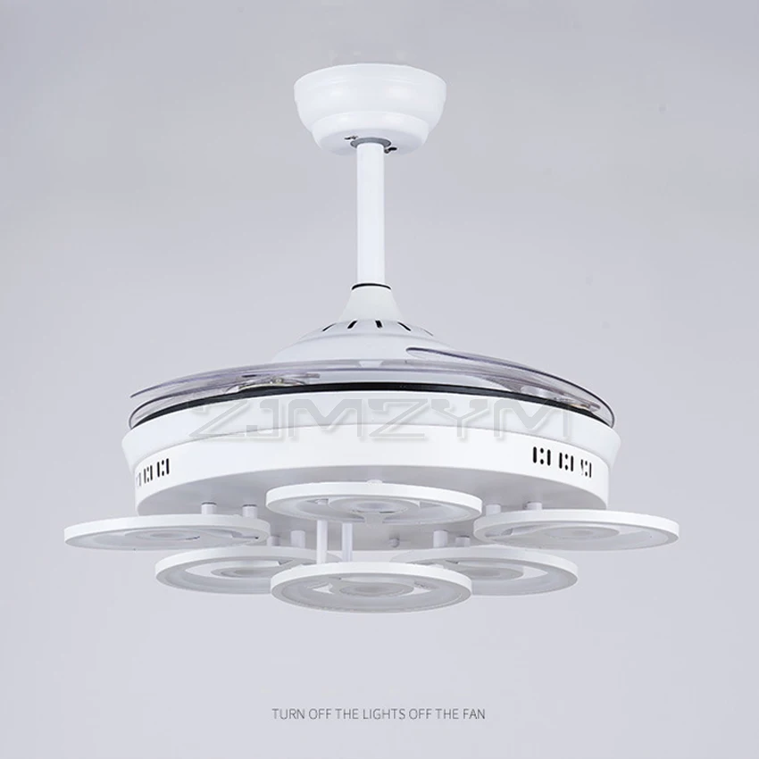 42 дюйма Невидимый потолочный вентилятор-светильник светодиодный пульт