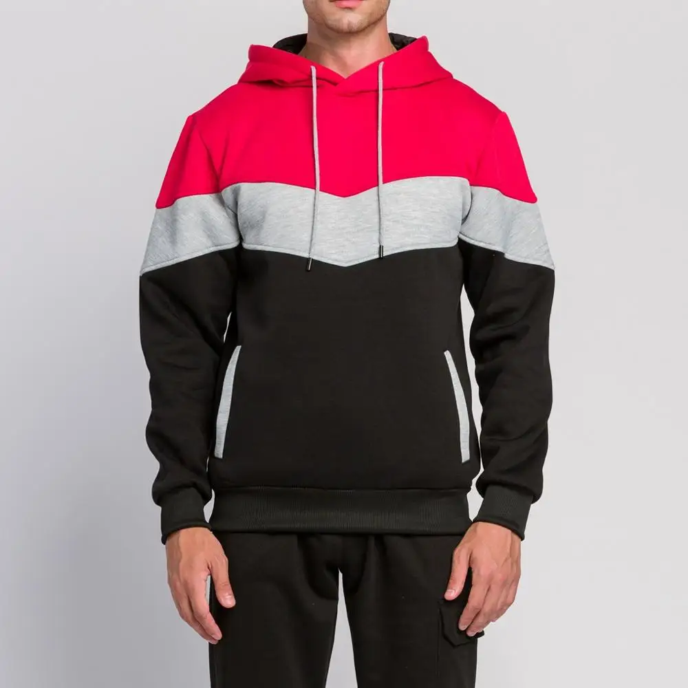 2021 осенние толстовки Мужской Зимний пуловер в стиле пэчворк свитшот с капюшоном