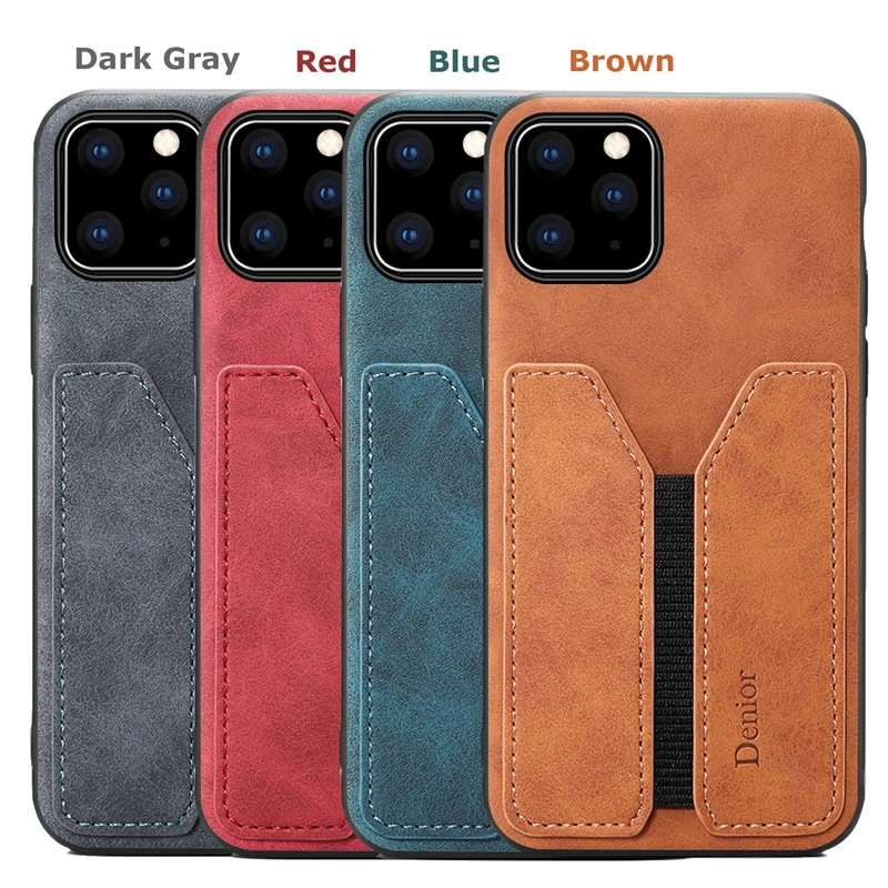 Card Holder Phone Case for Apple iPhone 11 Pro Max Luxury Leather Cover Silicone Frame Anti-knock Fashion |