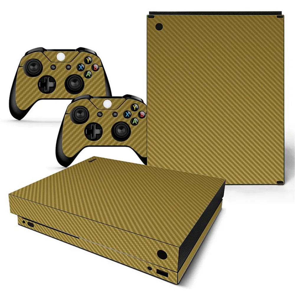 Наклейка из белого углеродного волокна для консоли Xbox one X и