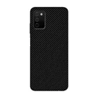 Чехол силиконовый для Samsung Galaxy A03s Черный карбон, защитный, тонкий, мягкий чехол-накладка с рисунком