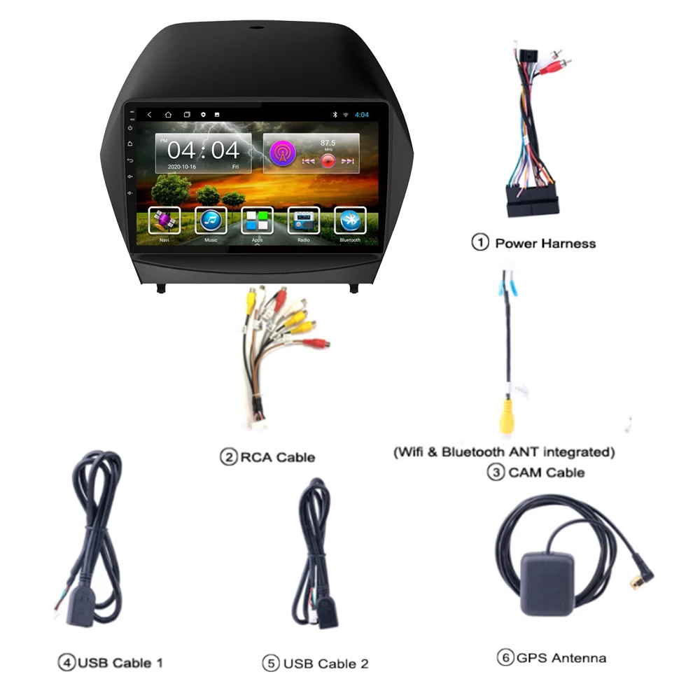 

For Hyundai IX35 Tucson 2 LM 2009-2015 2din 9Inch Screen Android Car Stereo Headunit Gps Radio Bluetooth Multimedia Video Player