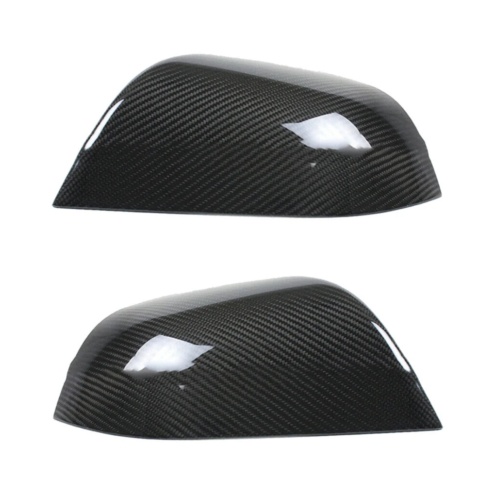 

2Pcs Rear View Door Mirror Cover Carbon Fiber Rearview Caps Car Accessories Replacement for Model 3