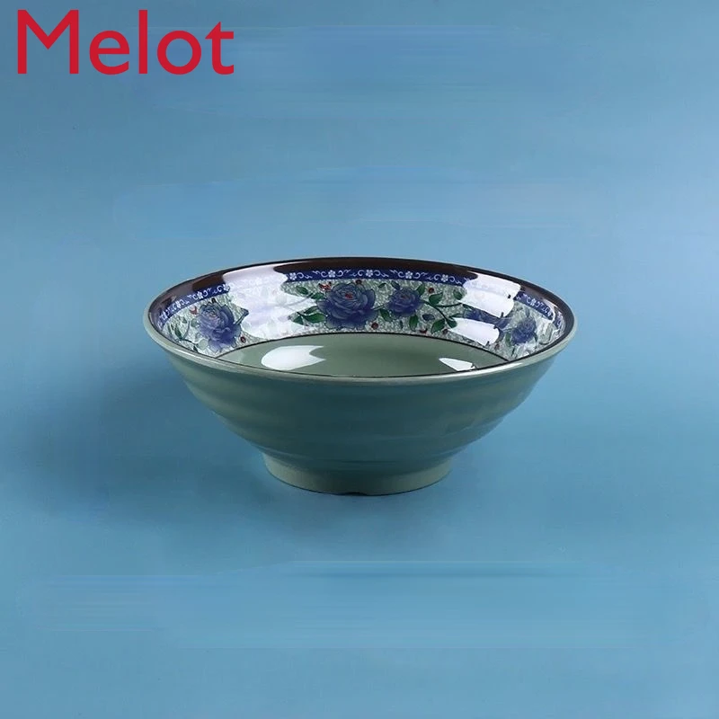

High-end Imitation Porcelain Noodle Bowl Tableware Raid Bowl Restaurant Noodle Bowl Soup Bowl Restaurant