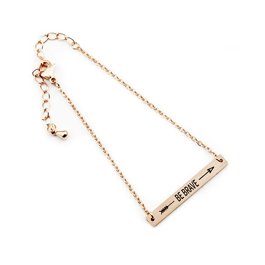 Ювелирные изделия ручной работы из нержавеющей стали Длинные барные браслеты