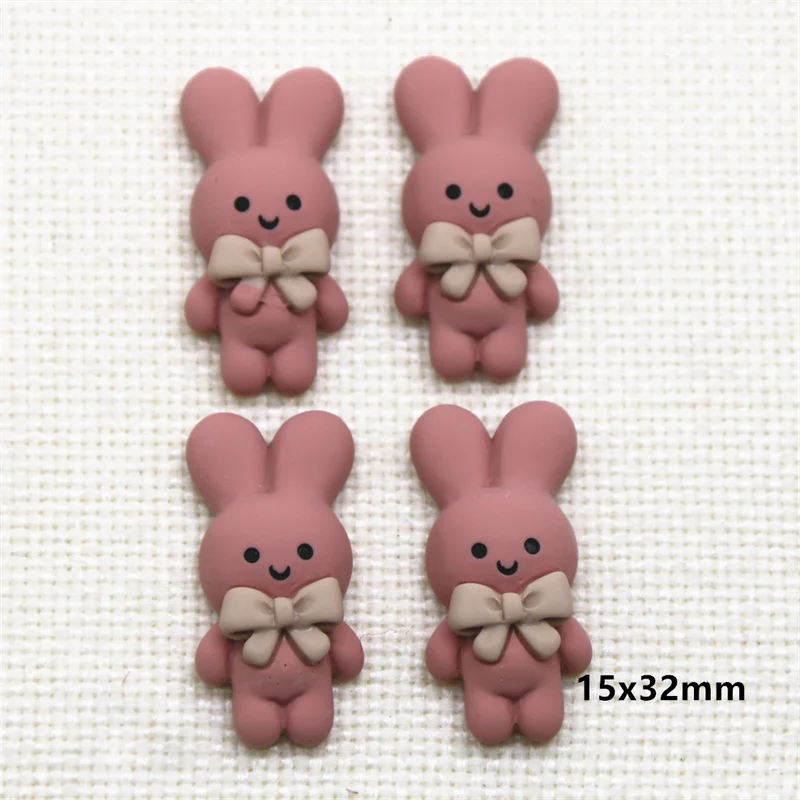 10 шт. полимерный симпатичный медведь/кролик/лук/клубника молоко чай цвет плоская