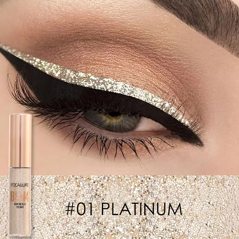 

Glitter Eyeliner Liquid Makeup For Women Colored With Sparkles Professional High Quality Waterproof Eye Cosmetics