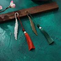 1pc kawaii feather tassel metal bookmark cute accessories book mark page folder office school supplies stationery