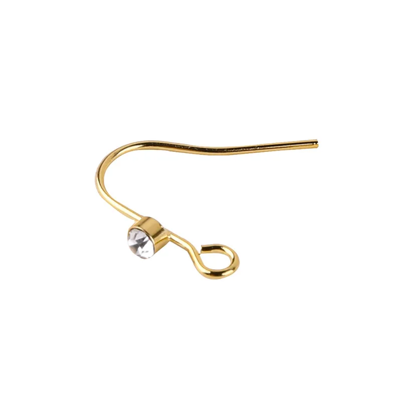 

6pcs Copper-plated zircon Simple Vintage Earring For Women Girls Fashion ear hooks earrings DIY jewelry materials wholesale