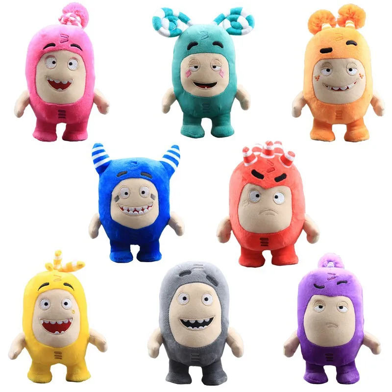 

1pcs 18cm 23cm new Oddbods Cartoon Fuse Jeff Soft Stuffed Plush Toys for Boys and Girls Yellow Stuffed Animals