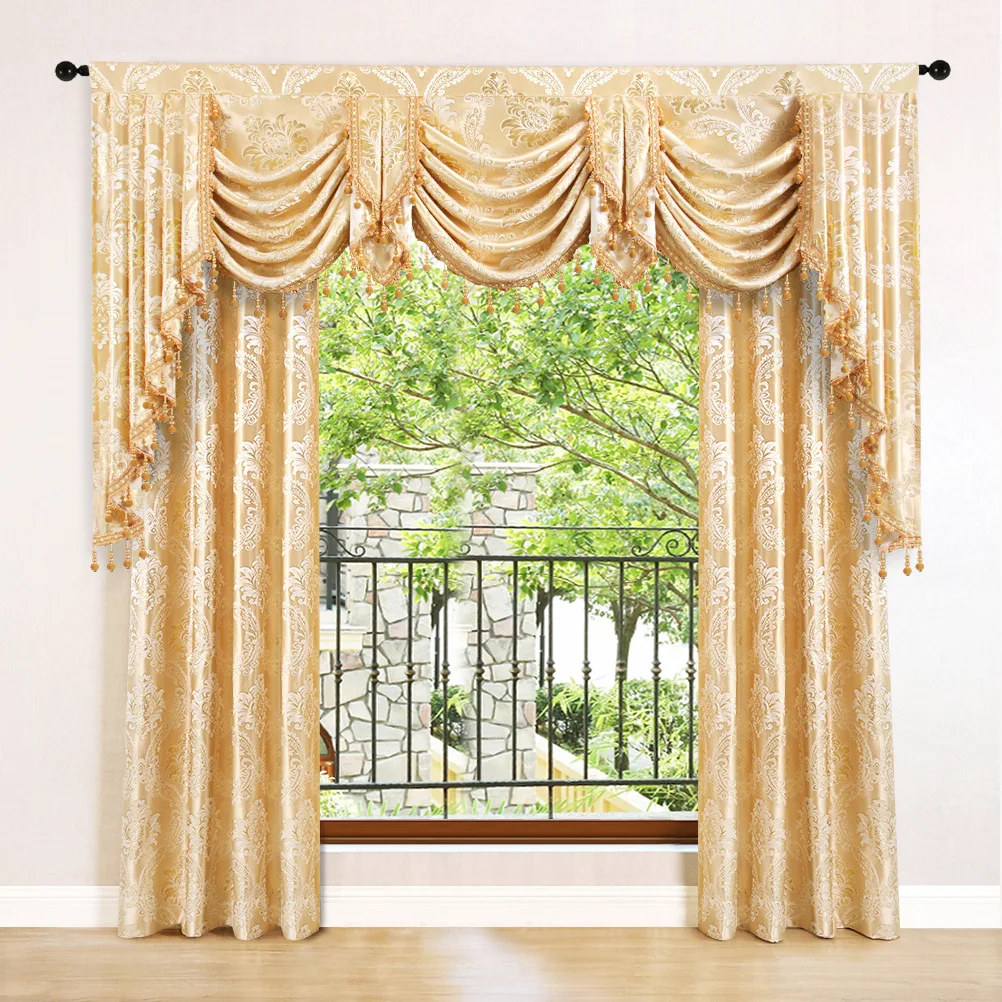 

Европейские valance Royal pelmet Роскошные жаккардовые окна светонепроницаемые клапаны для гостиной спальни