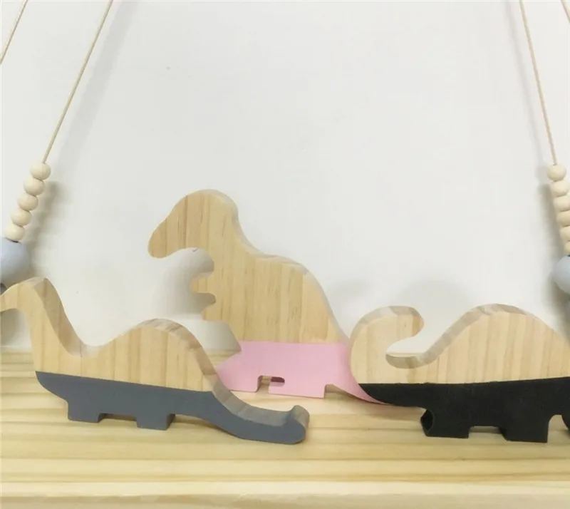 Симпатичные деревянные украшения в виде динозавров для детской комнаты игрушки