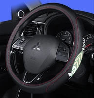 car steering wheel cover anti slip for mitsubishi asx attrage mirage xpander lancer triton pajero sport logo 38cm accessories