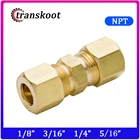 2 шт латунный фитинг для труб, соединение сжатия с трубным наружным диаметром 18 дюйма, 316 дюйма, 14 дюйма, 516 дюйма