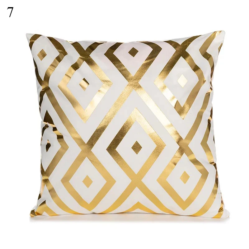 

Tropical Leaf Flower Gold Pillowcase Polyester Cushion Cover Throw Pillow Decorative Pillowcases Home Decor Pillow Covers